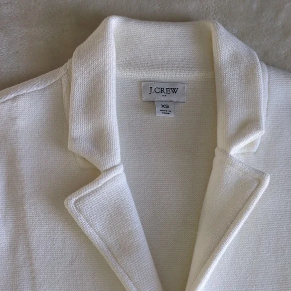 J. Crew Sweater Blazer Cream Ponte Knit Classic Stretch XS Professional - Picture 10 of 16